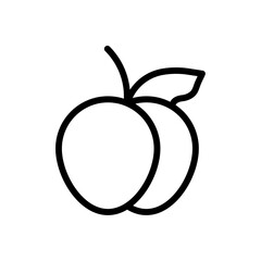 Apricot icon logo sign set vector outline