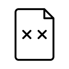 Corrupted file icon logo sign set vector outline