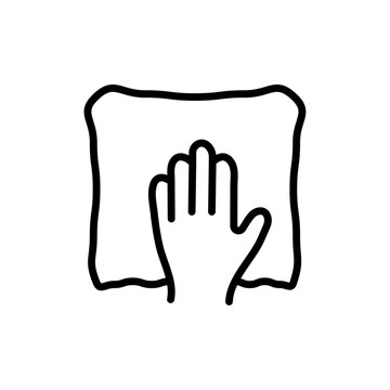 recommend clip art: Cleaning cloth icon logo sign set vector outline