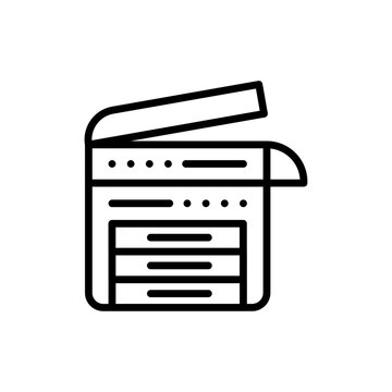 recommend clip art: Copy Machine Icon logo sign set vector outline