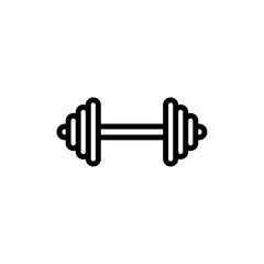 Dumbbell pair icon logo sign set vector outline