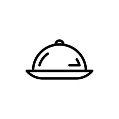 Food tray icon logo sign set vector outline