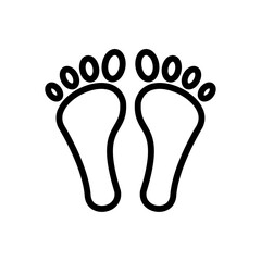 Footprint icon logo sign set vector outline