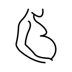 Pregnancy icon logo sign set vector outline