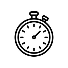 Pocket watch icon logo sign set vector outline