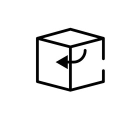 Return purchase icon logo sign set vector outline