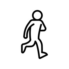 Running icon logo sign set vector outline