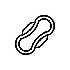 Sanitary pad icon logo sign set vector outline
