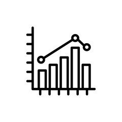 Statistics icon logo sign set vector outline