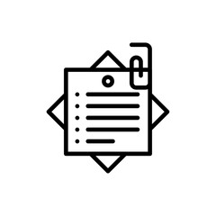 Sticky notes icon logo sign set vector outline