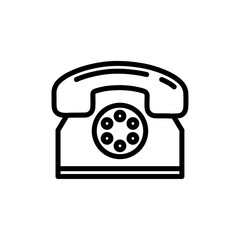 Telephone icon logo sign set vector outline