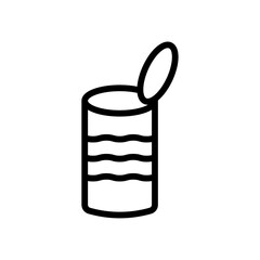 Tin can icon logo sign set vector outline