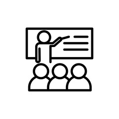 Training icon logo sign set vector outline