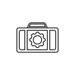 Work experience icon logo sign set vector outline