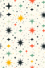 Vertical Seamless Vintage Pattern and Color Backgrounds. Retro Art Design For Your Creative.