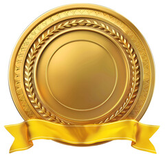 golden and yellow laurel wreath with ribbon