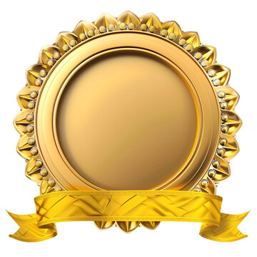 golden and yellow laurel wreath with ribbon