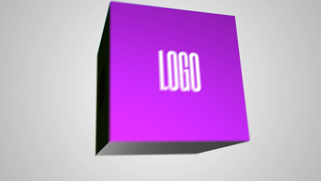Spinning Cube Text And Logo Intro