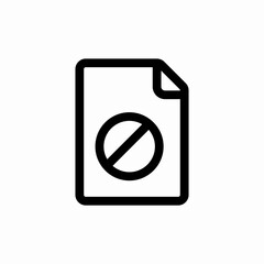 not available file icon sign vector