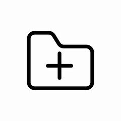 plus add folder icon sign vector