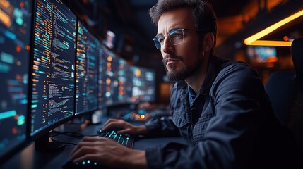 IT technician troubleshooting a computer network, representing the vital role of technology support in keeping systems running smoothly