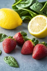 Colorful Arrangement of Immune-Boosting Foods