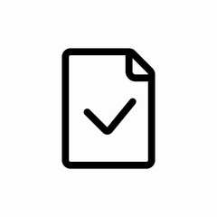 file check mark icon sign vector