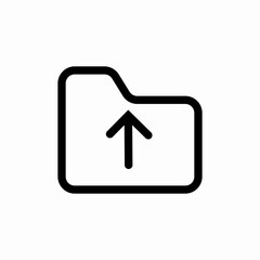 folder upload icon sign vector