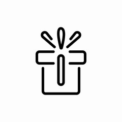 Fototapeta premium gift surprise icon sign vector