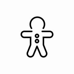 ginger bread icon sign vector