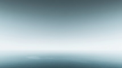 A misty, ethereal landscape with a vast expanse of water and sky merging into one, creating a sense of serenity and mystery.