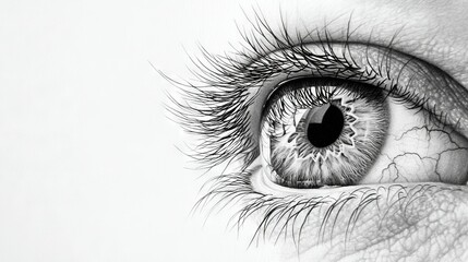Fototapeta premium A close-up of an eye with lots of hair surrounding it on the outside and inside