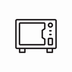 microwave oven icon sign vector