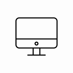 pc monitor computer icon sign vector