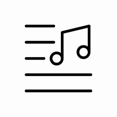 sheet music musical note melody notes icon sign vector