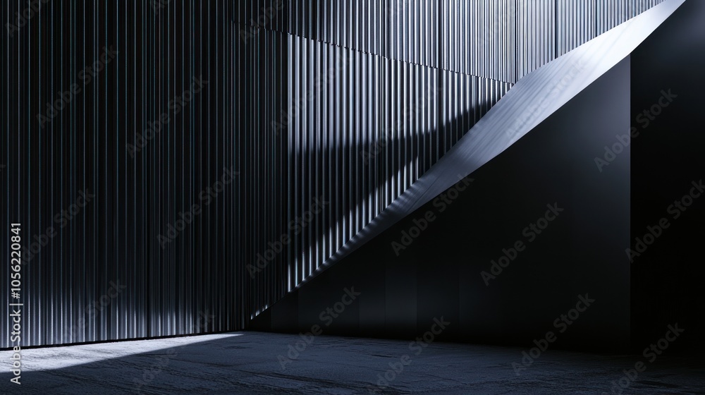 Poster abstract architectural design with light and shadow