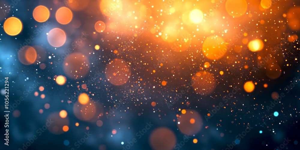 Poster vibrant bokeh lights create an enchanting atmosphere. this abstract image features vibrant orange an