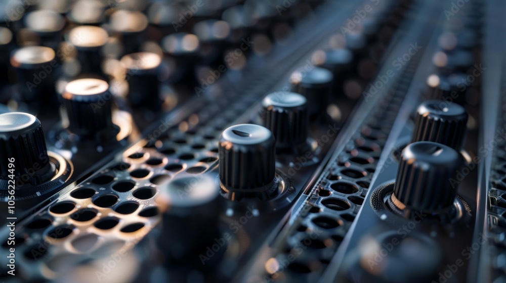 Poster a detailed shot of the advanced sound system ensuring every word spoken is heard clearly by all part