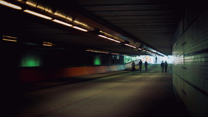 subway under a bridge