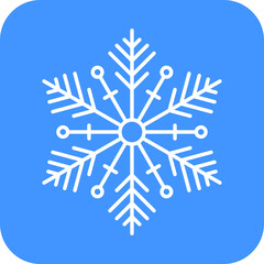 Snowflake icon. Line art illustration of snowflake icon. Snowflake shape. Christmas image. Outline