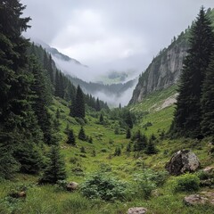 Fototapeta premium Carpathian fog