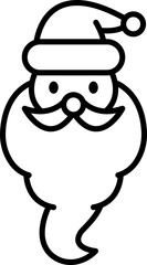 Santa Claus, Father Frost line icon. New Year and Christmas symbol. Happy New Year design element