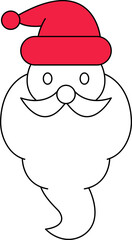 Santa Claus, Father Frost line icon. New Year and Christmas symbol. Happy New Year design element