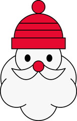 Santa Claus, Father Frost line icon. New Year and Christmas symbol. Happy New Year design element
