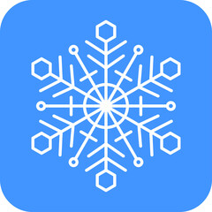 Snowflake icon. Line art illustration of snowflake icon. Snowflake shape. Christmas image. Outline