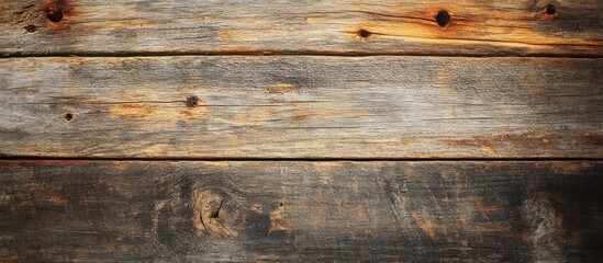 Naklejka premium Close-up of rustic woodgrain with knots, texture.