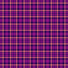 Pretty background texture pattern, cut out plaid textile check. Clan seamless tartan vector fabric in dark and magenta colors.