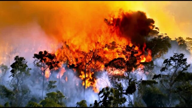 fires on the amazon rain forest 