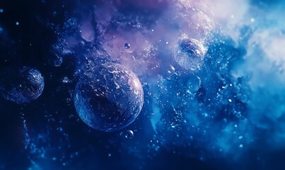 Abstract planets and space background