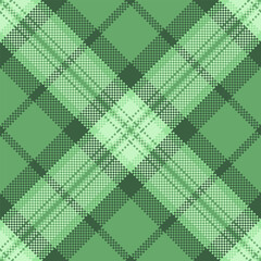 Antique textile check plaid, kid vector pattern seamless. Living room fabric texture tartan background in green and light colors.